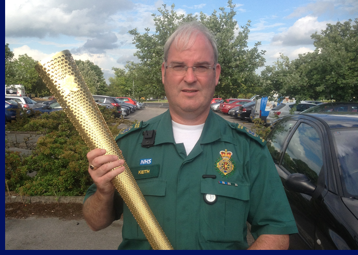 Holding Olympic Torch