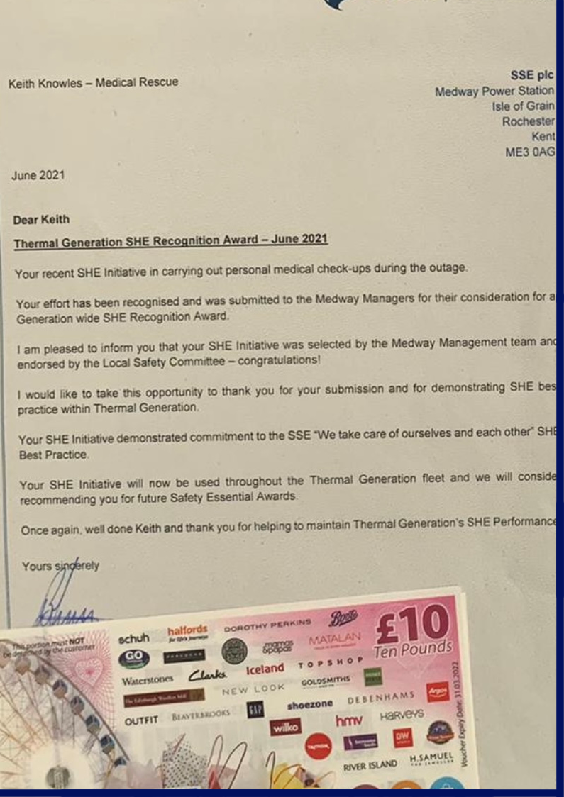 Thermal Generation SHE recognition award